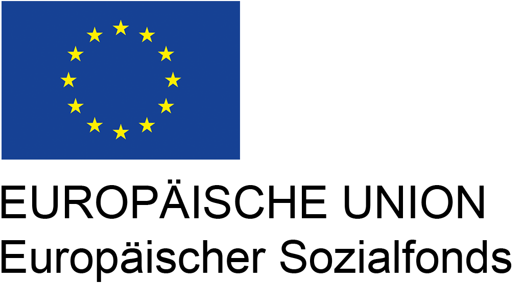 Das Logo der Europäischen Union für europäische Sozialfonds.